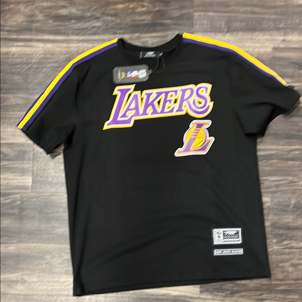 Men’s Los Angeles, Lakers licensed Black T-Shirt with Purple and Yellow Details